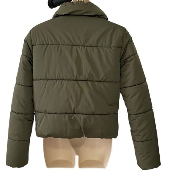 Vans Foundry Sz XS Olive Green Puffer Bomber Jacket Like New - Picture 3 of 16